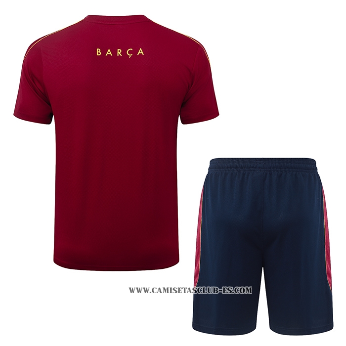 Chandal del Barcelona 26-27 Manga Corta Rojo - Pantalon Corto